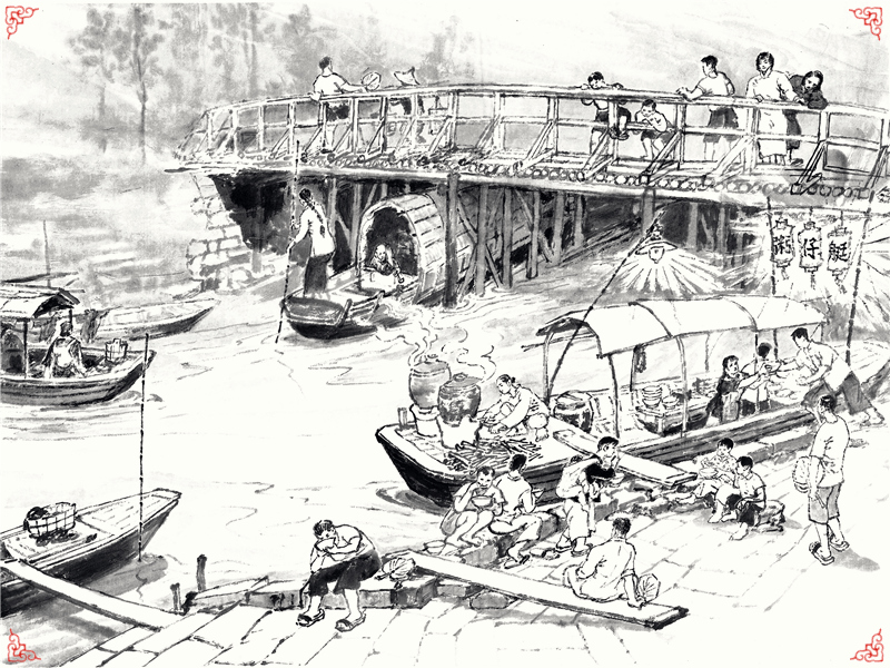 中山老行业河边码头艇仔粥